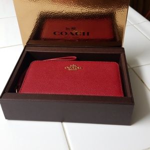 Coach Red Currant Wrist Wallet